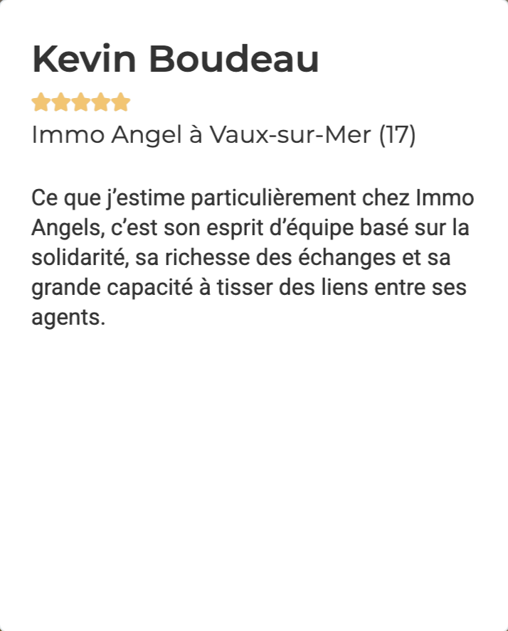 Kevin B. apprécie la solidarité et la force du réseau immobilier Immo Angels.