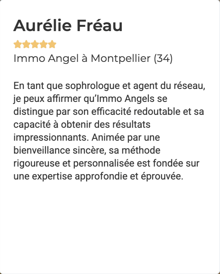 Aurélie F., sophrologue et agent immobilier, parle de la méthode efficace et bienveillante d'Immo Angels.